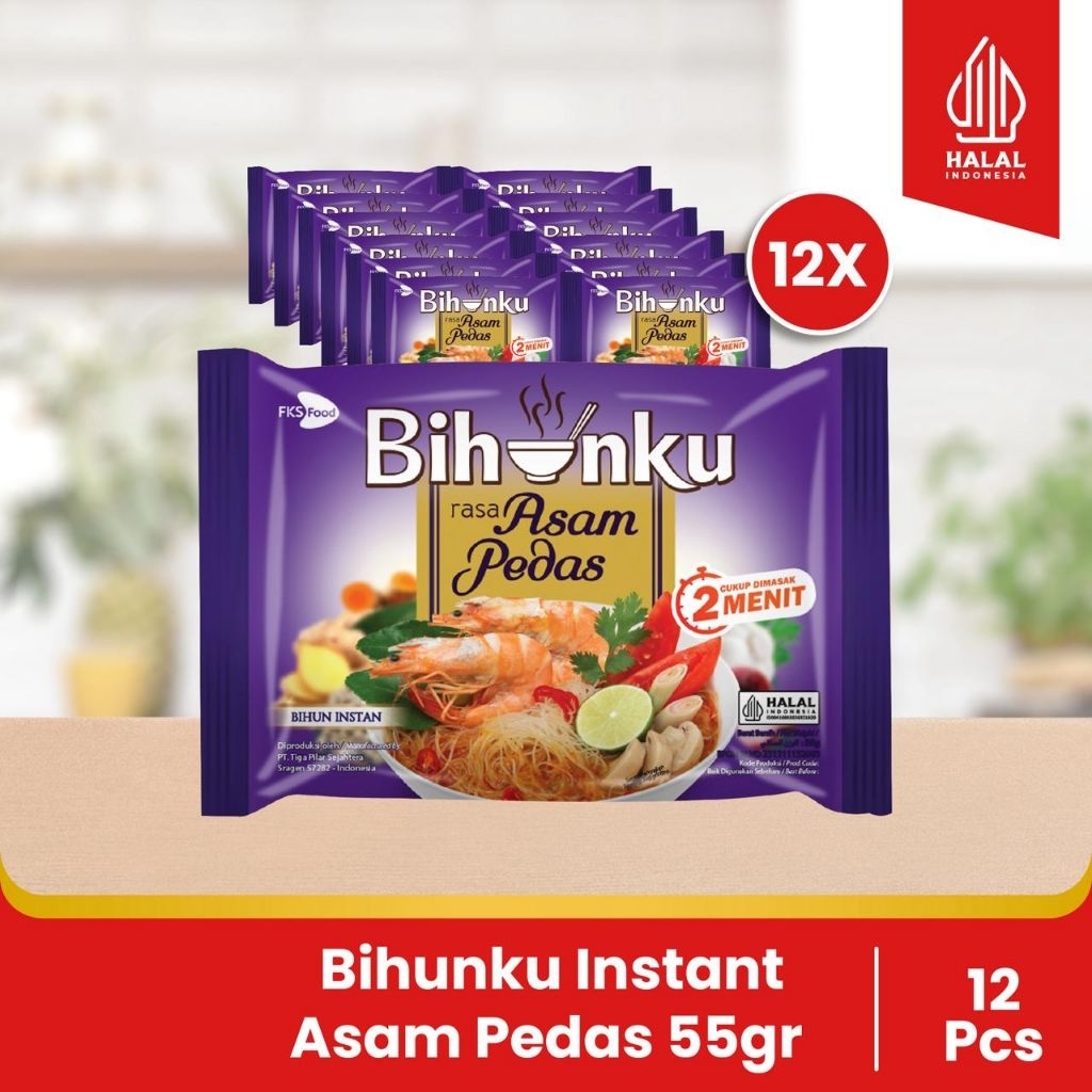 

Paket Bundling- Bihunku - Instan - Asam Pedas - 55gr - 12pcs
