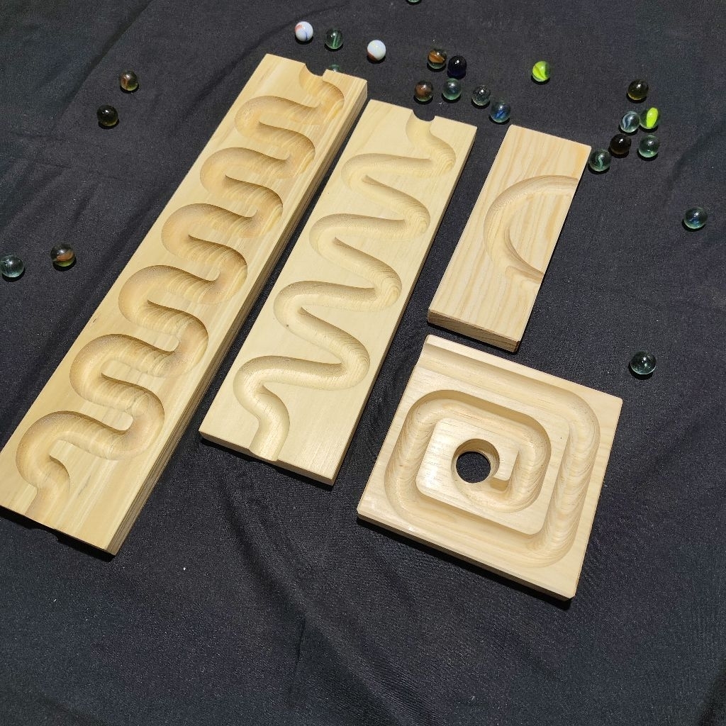 seluncur kelereng set paket WZS besar / MARBLE RUN SET WZS