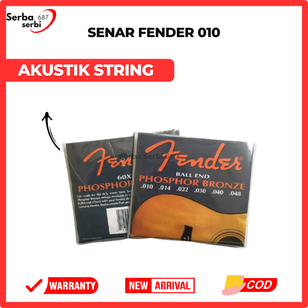 Senar Gitar Fender Bronze 010 Gitar Akustik 1Set / Senar Gitar Akustik 1 Set