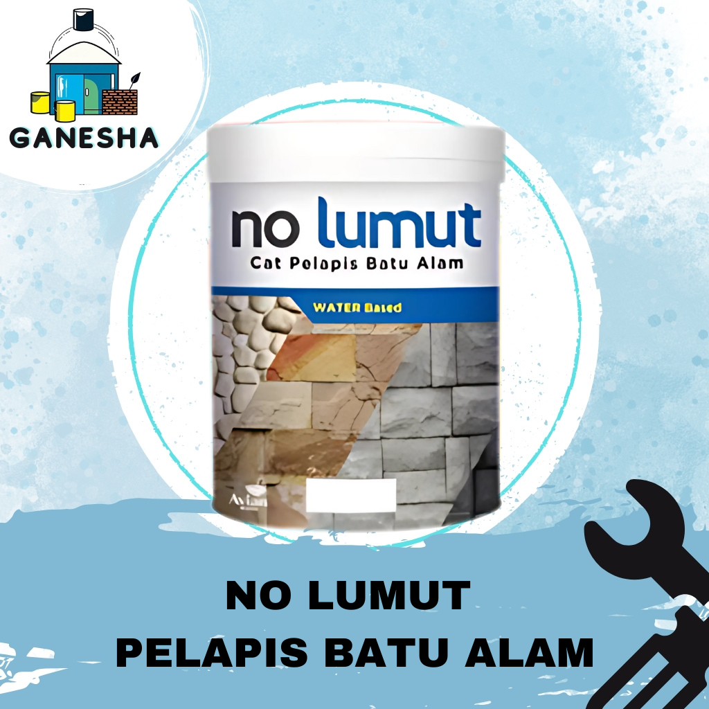 Coating Batu Alam. No Lumut Water Based 1 LTR Cat Pelapis batu alam