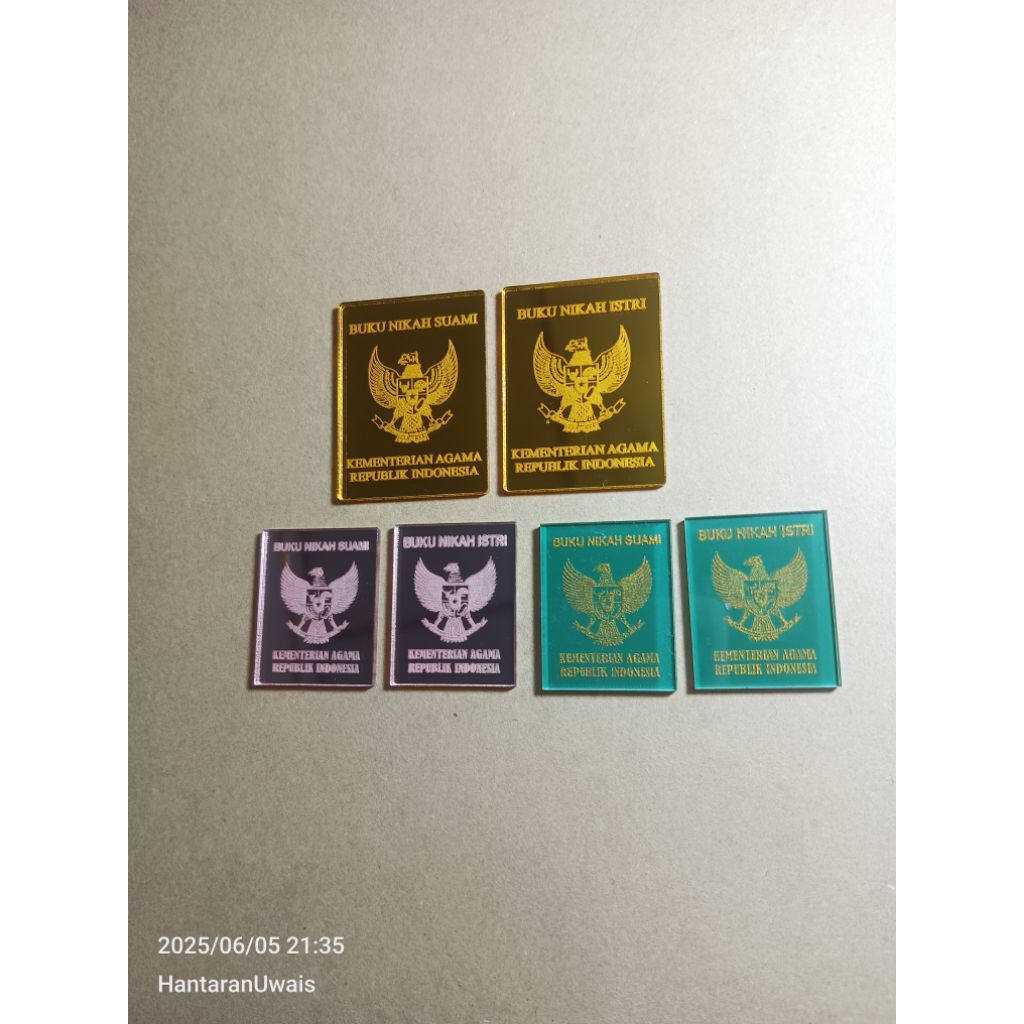 

Replika Buku Nikah Akrilik (Harga sepasang)