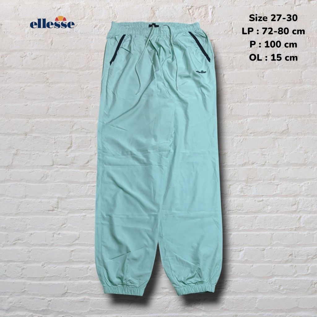 Size 27-30 Celana Panjang Trackpants Jogger Ellesse Sportivo Hijau Tosca Original Second Preloved #C