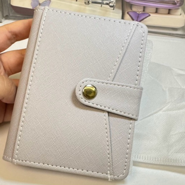 

M5 binder light purple soft leather photo album mini notepad portable pocket diar