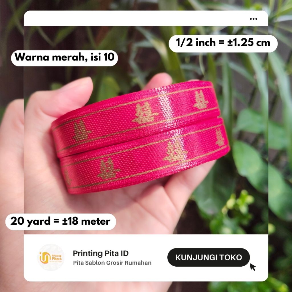 

(Motif 2) PITA SATIN SHUANG XI SANGJIT PERNIKAHAN 1/2 inch 1 roll @20 yard | PrintingPita 2 | PrintingPita ID | Pita Sablon