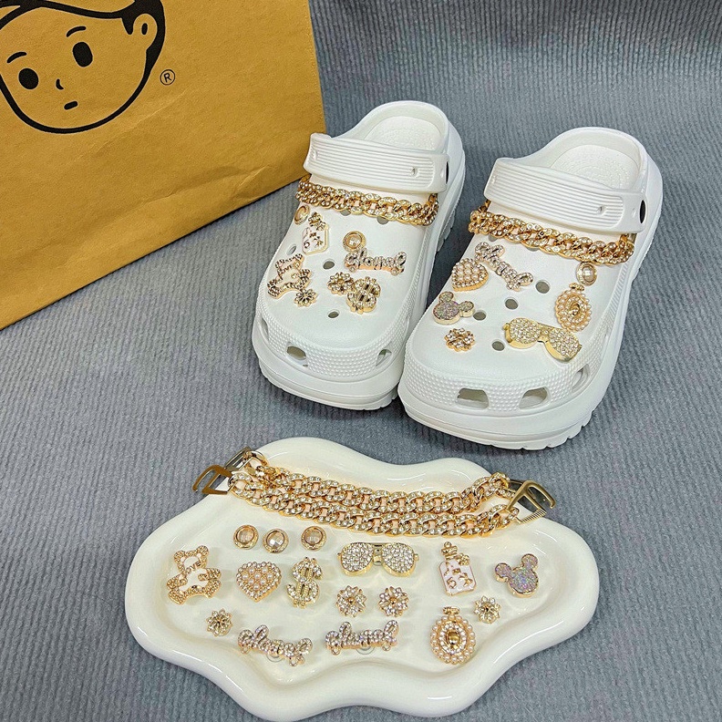 KODE V8F Jibbitz Sandal Crocs DIY Original Jibbitz Blingbling Lovely Jibbitz