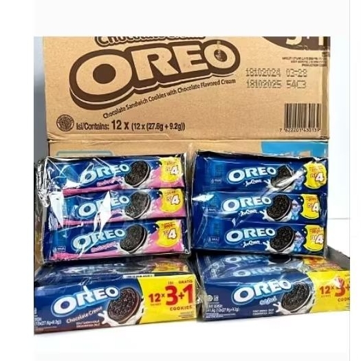 

Biskuit Oreo (1 Pak Isi 12 Bungkus) Snack Oreo cemilan anak dan dewasa oreo Biskuit Vanilla coklat Strowberry