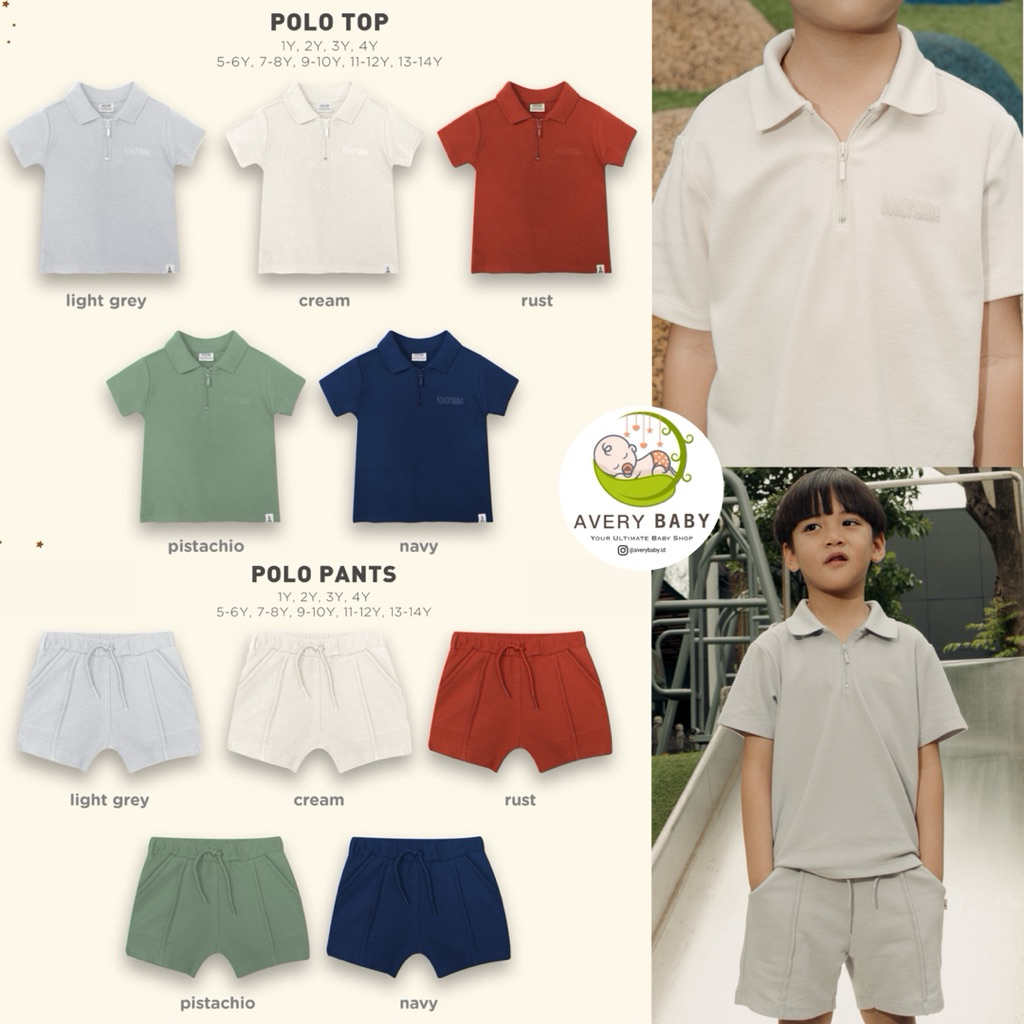 BOHOPANNA POLO TOP BOHOPANNA POLO PANTS & BOHOPANNA ZANE SET /SETELAN ANAK POLO/ POLO TOP BOHOPANNA