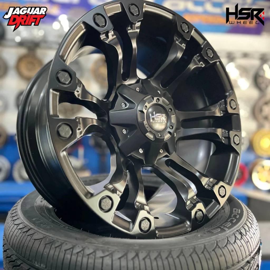 Velg Hsr Wheel Murah Ring 18 Lubang 6 Untuk Fortuner, Pajero, Dmax Pelek Hsr Lumbis Warna Hitam
