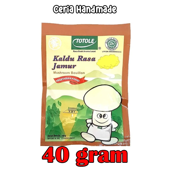 

Kaldu jamur Totole 40gr (empat puluh gram)