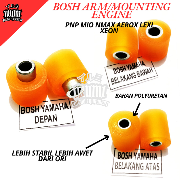 Bosh Arm Mounting Karet PU PNP Yamaha Mio,X Ride, Xeon, Fino, Nouvo