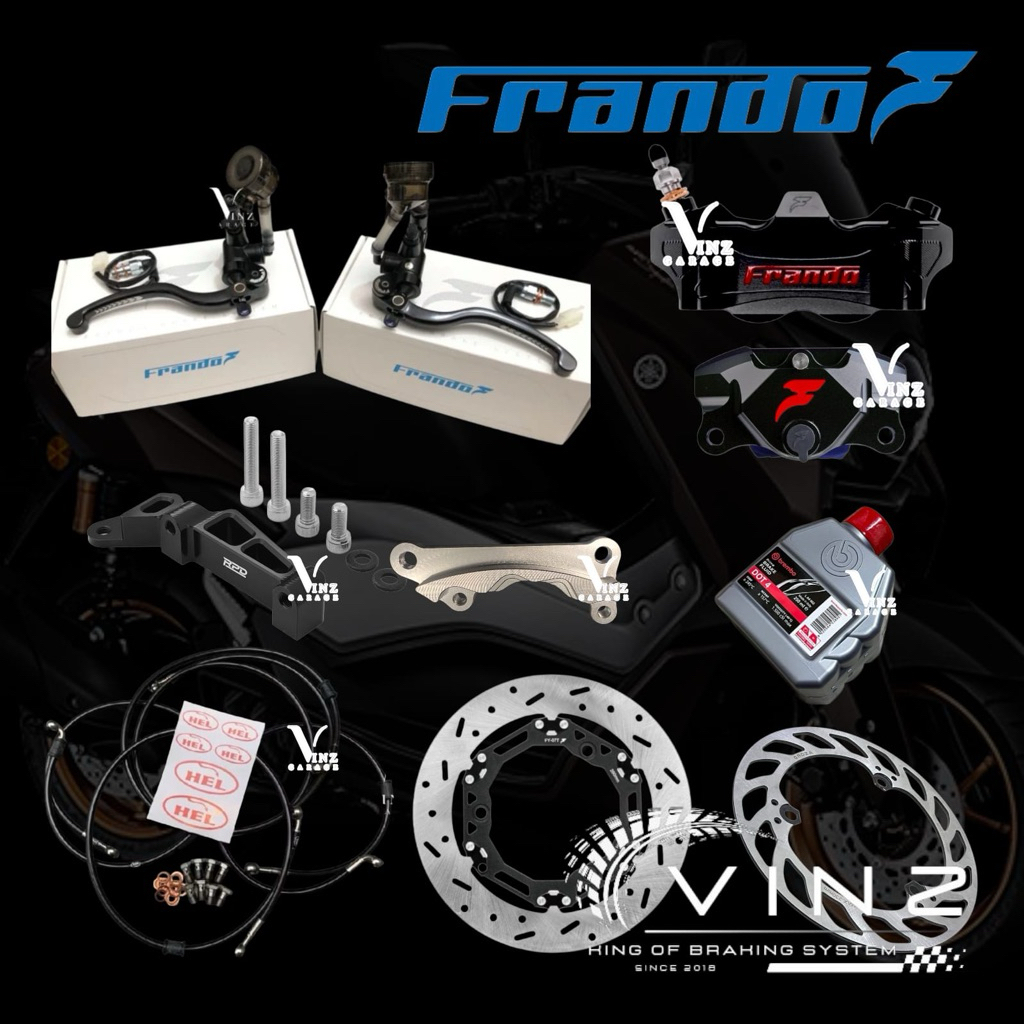 Paket Pengereman Nmax Turbo Nmax Neo Nmax New // Master Rem Frando FMF107 17 15 Mm // Kaliper Frando