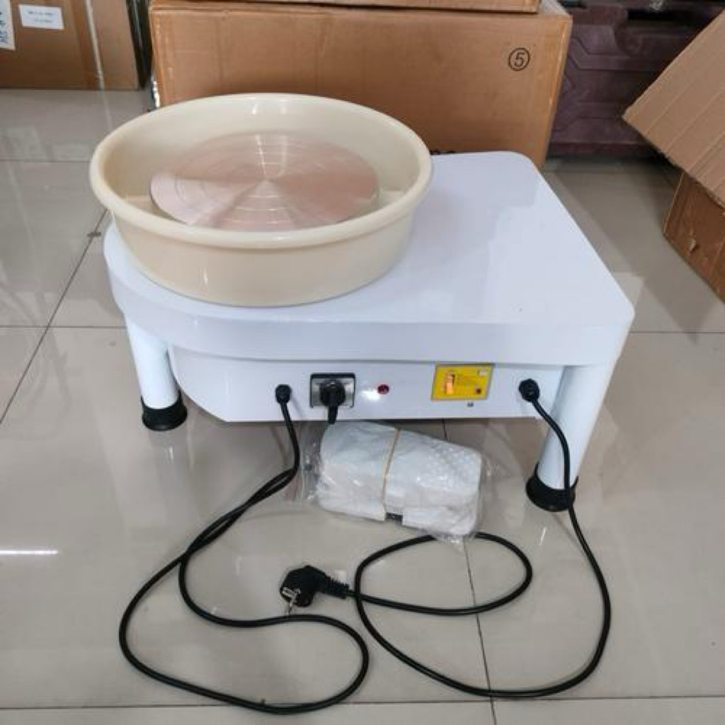 Electric Pottery Wheel 25cm 350W – Mesin Putar Keramik Tanah Liat Model Triangular