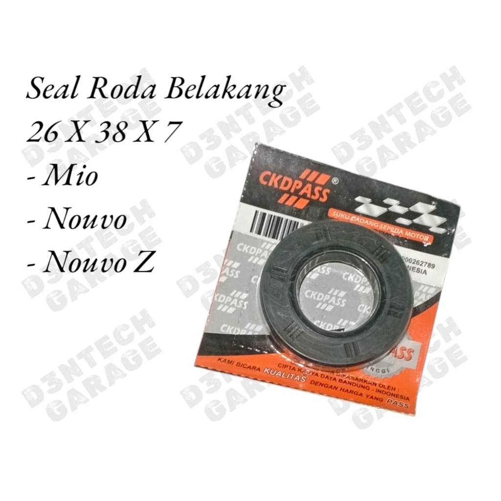 Seal Roda Belakang Mio/Nouvo/X-RIDE/Fino 26 X 38 X 7