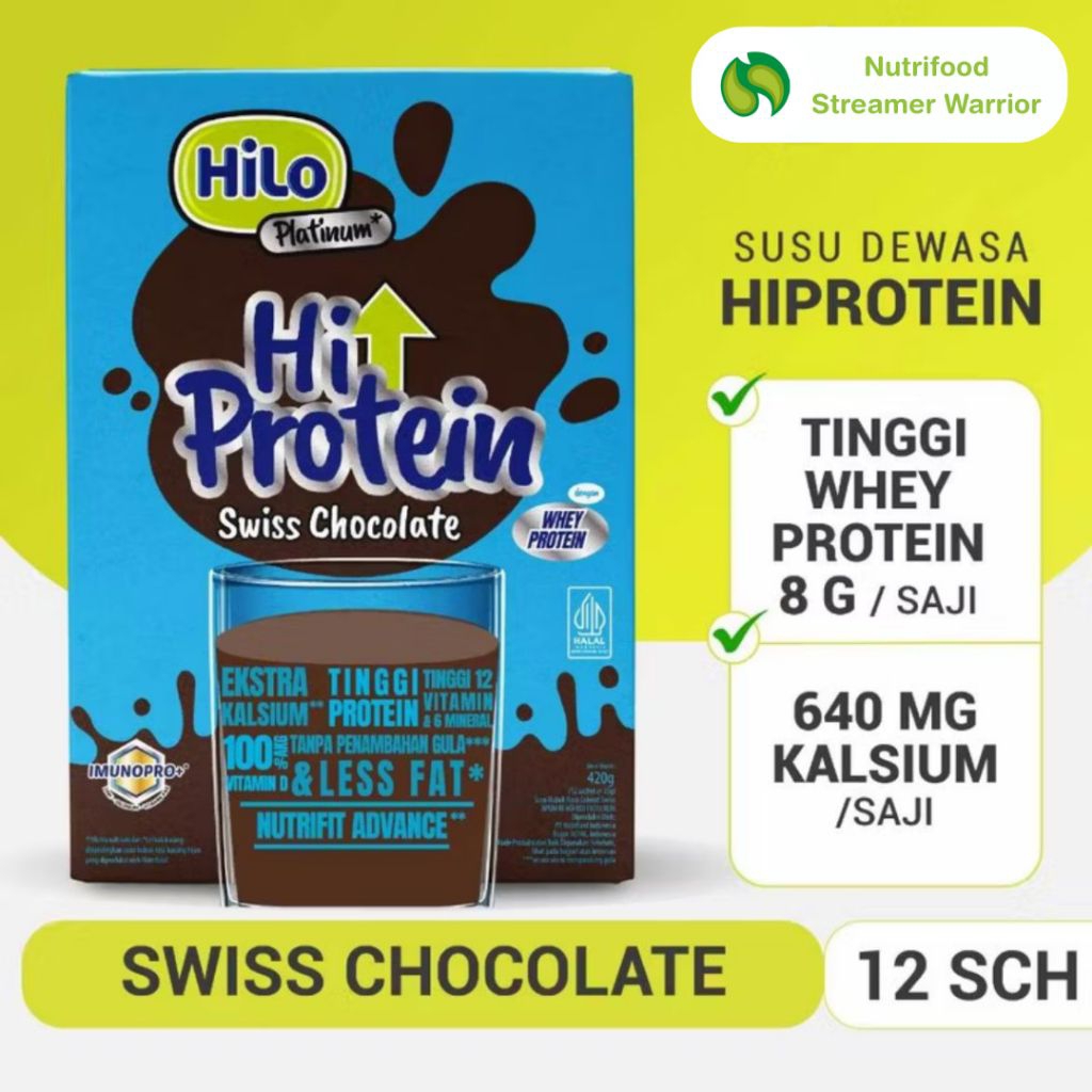 

HILO Protein Swiss Chocolate Tinggi Protein Tinggi kalsium omega 3,Glukosamine