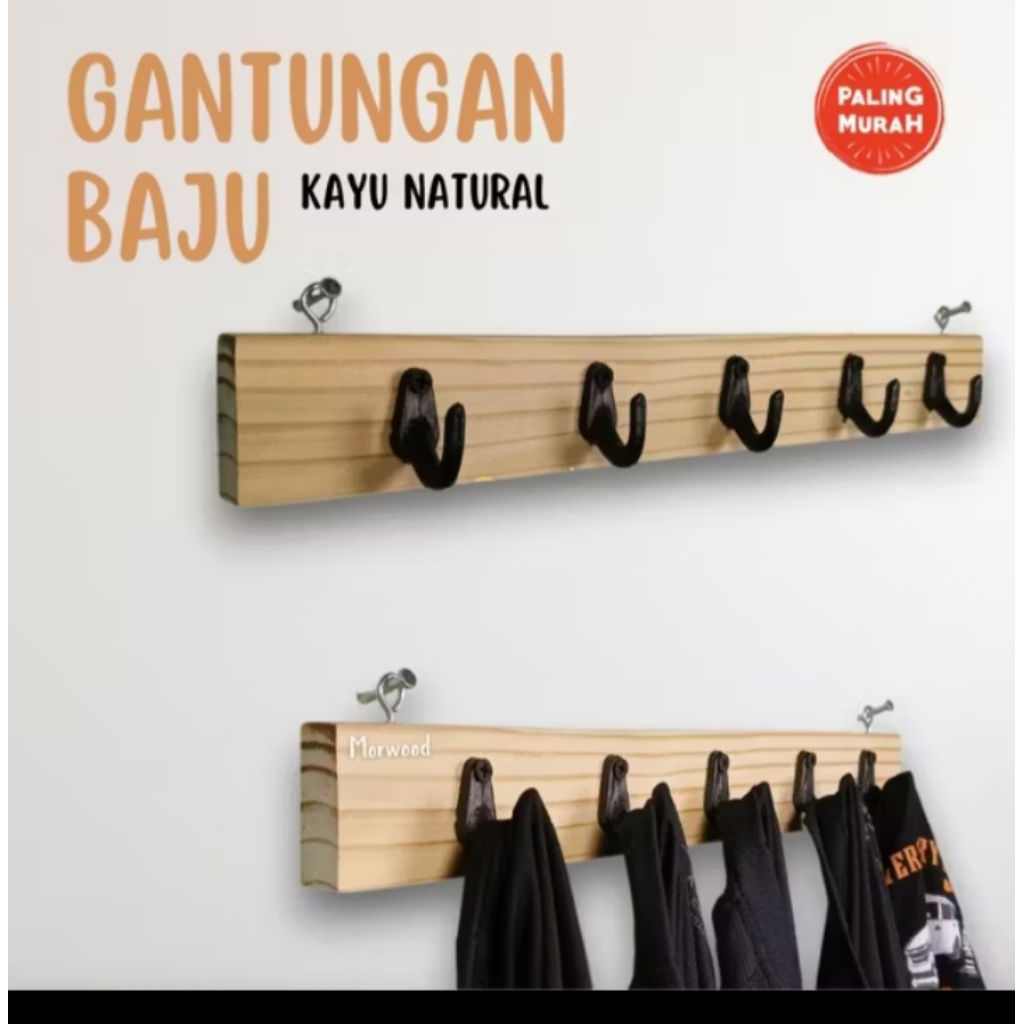 gantungan baju, kayu jati belanda