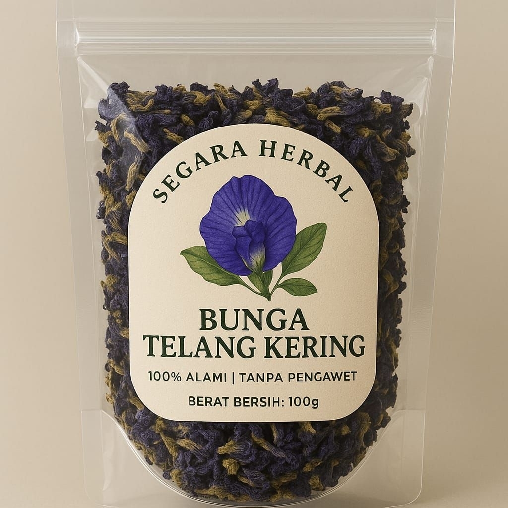 

Bunga Telang kering (butterfly pea) Original 100gram- Organik 100% by Segara Herbal