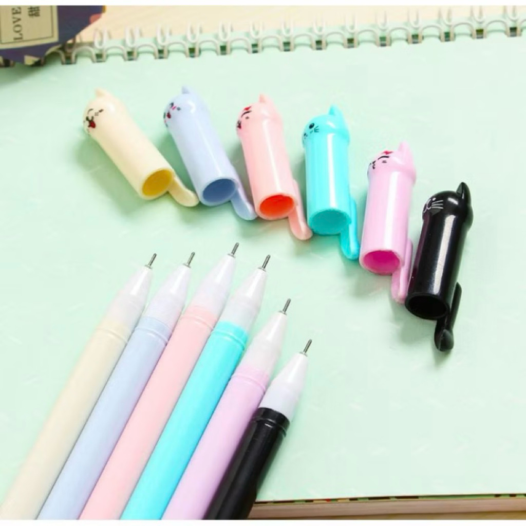 

Pulpen Gel Karakter Kartun Kucing Pena Unik Bolpen Motif Kucing Stationary Alat Tulis Murah