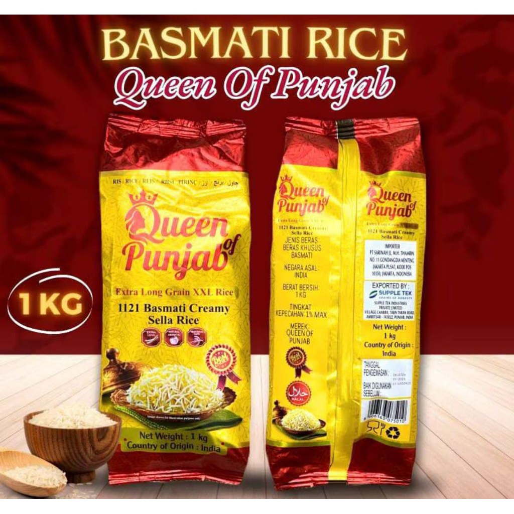 

BERAS BASMATI QUEEN of PUNJAB 1 kg