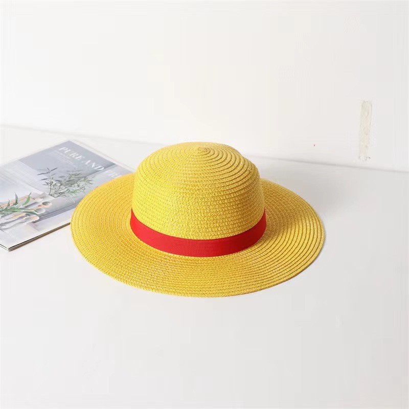 31/35cm Straw Hat Topi Jarami Luffy Topi Jerami Straw Hat Luffy Topi Jerami Luffy Straw Hat One | Or