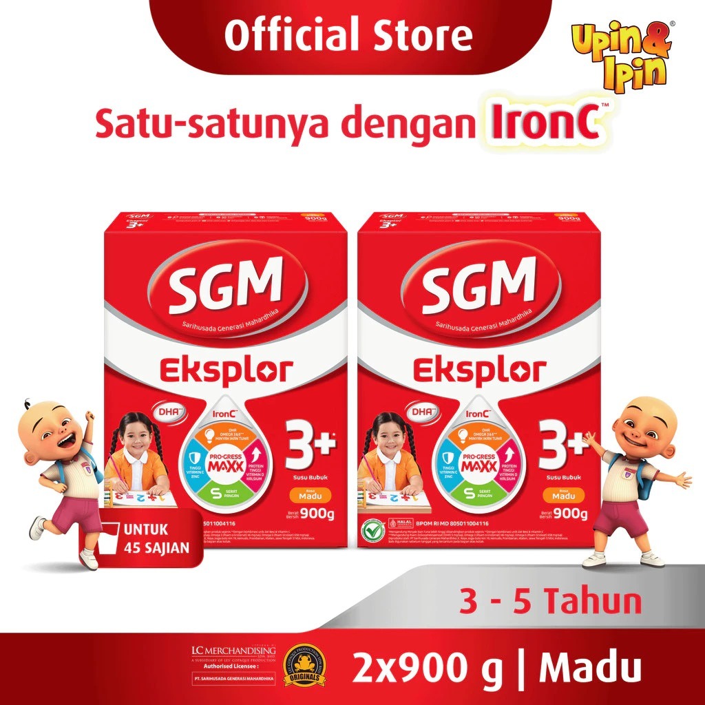 

Sgm Eksplor 3+ Dengan IronC Susu Bubuk Rasa Madu 900GR x 2