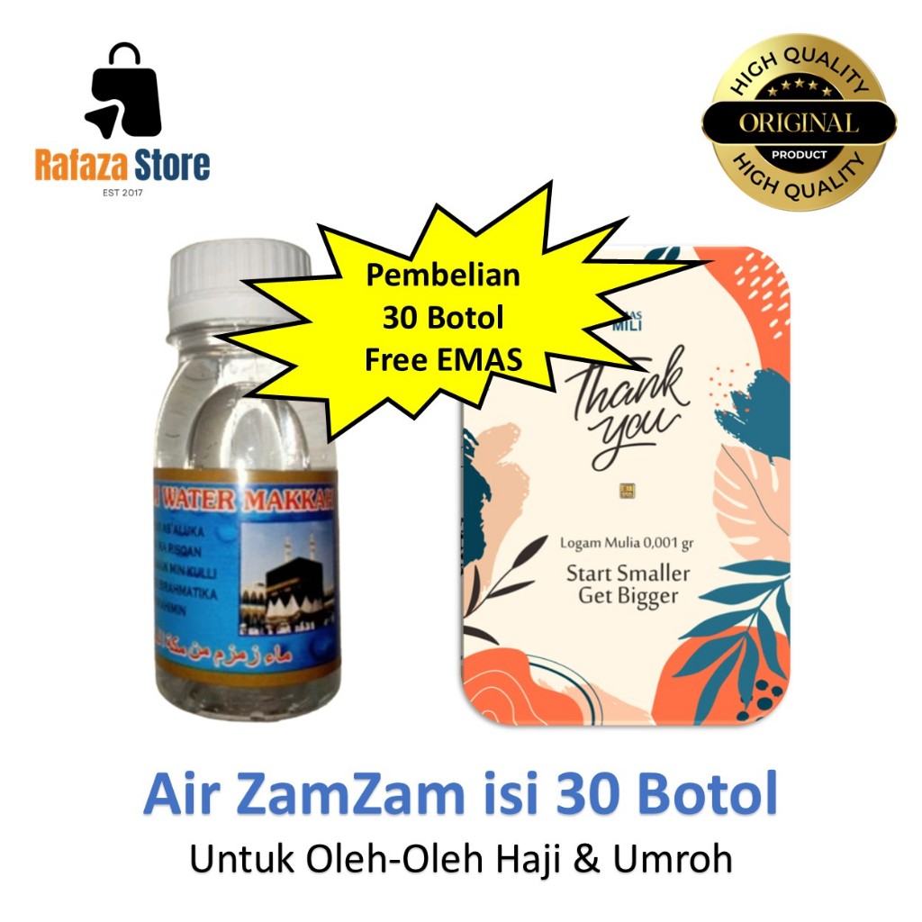 

Air ZamZam isi 30 Botol Oleh Oleh Umroh Haji