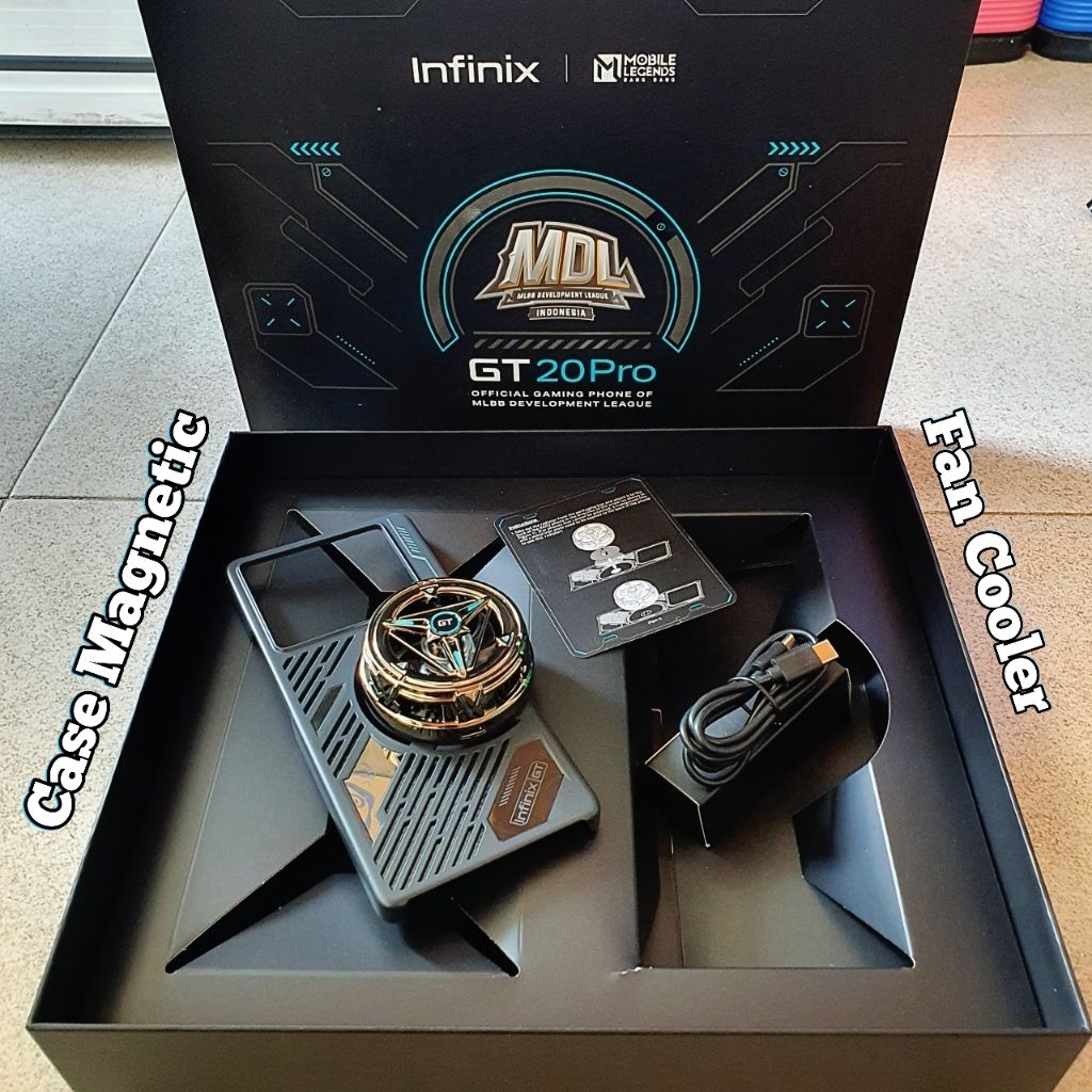 Case Infinix Gt 20pro || Fan Gaming Cooler infinix Gt 20pro || Gift Box || Pendingin Hp Magnet Origi