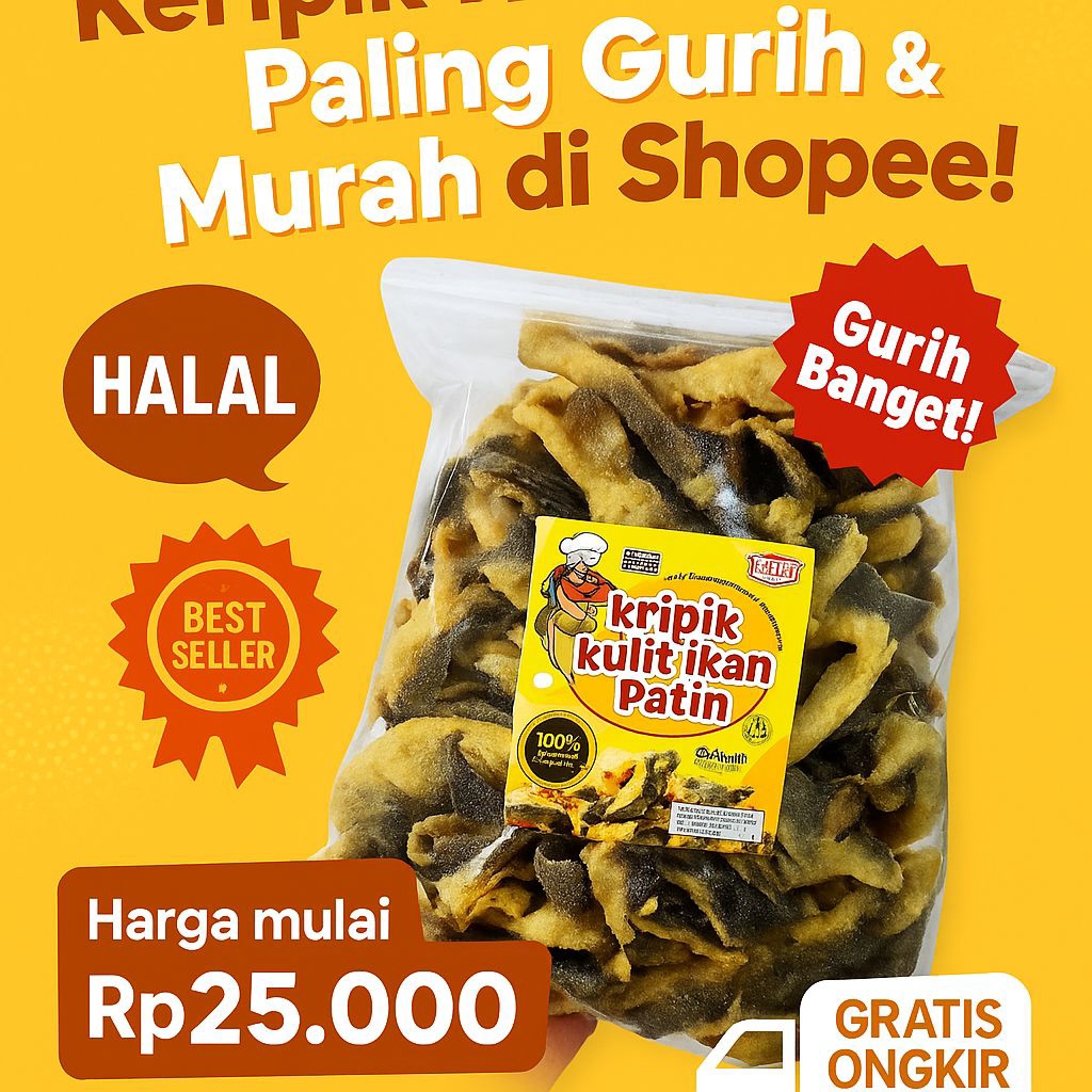 

Keripik kulit ikan patin (150gr)