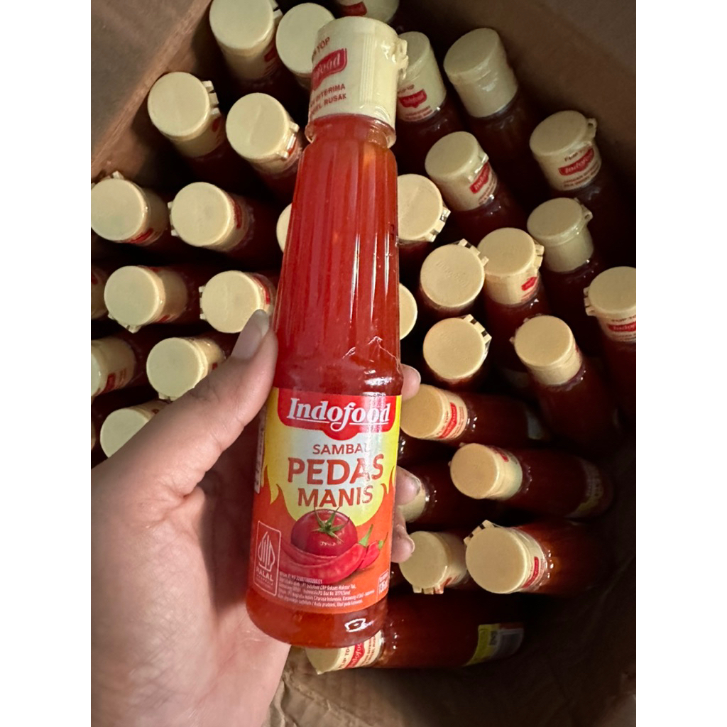 

Saos Sambel Indofood PEDAS MANIS 135ml / SAMBEL INDOFOOD BOTOL