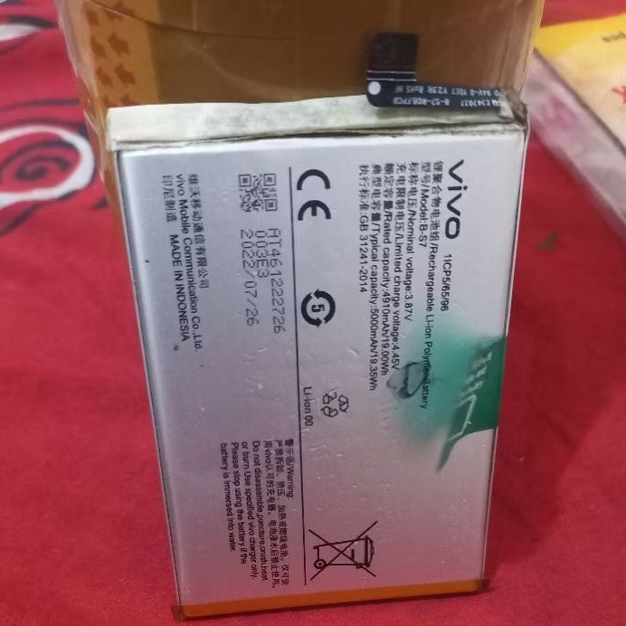 batrai vivo y16 ori copotan hp garansi normal