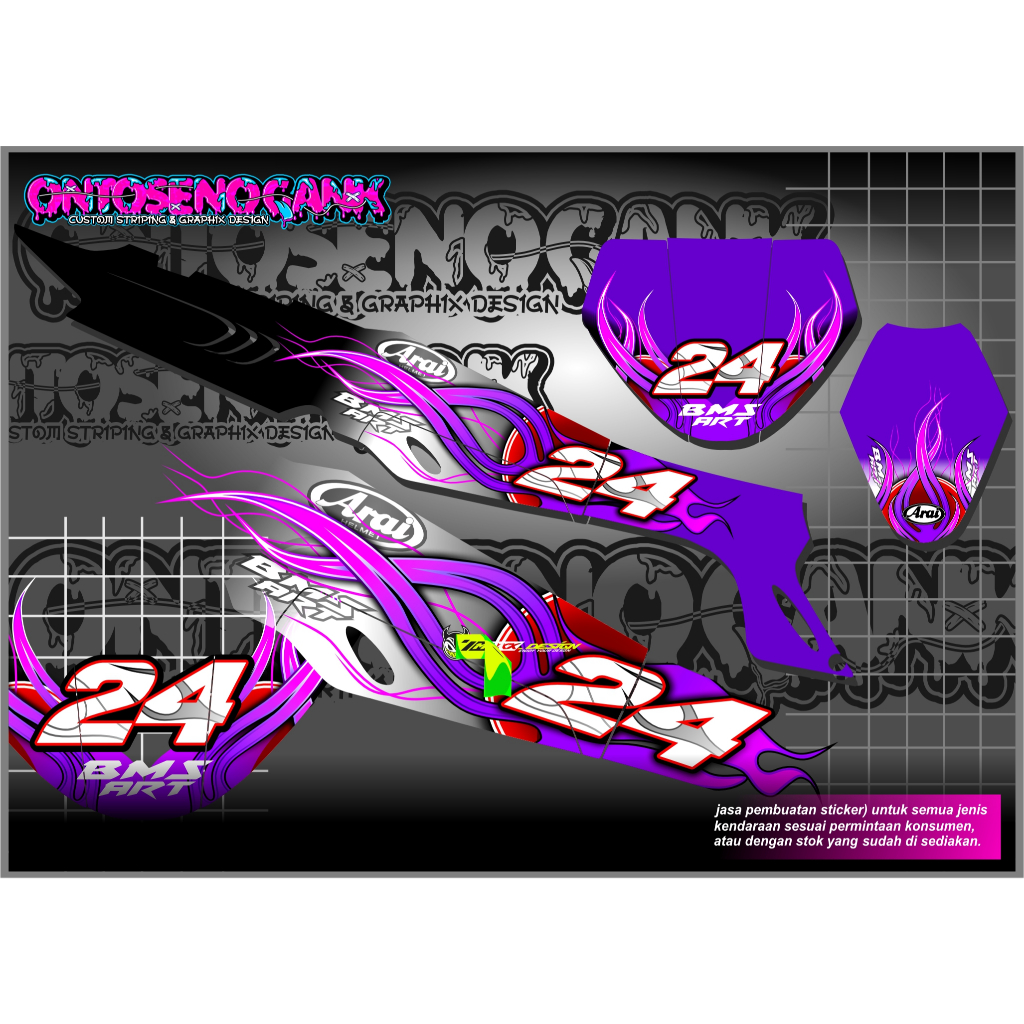 Striping Fizr Custom Fizr VARIASI Striping Fizr - Striping Fizr Full Clutch Fizr Sporty Striping F1z