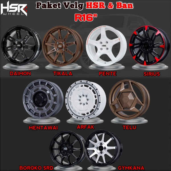 Paket Velg HSR Ring 16 Dan Ban Model Velg Terbaru HSR Wheel