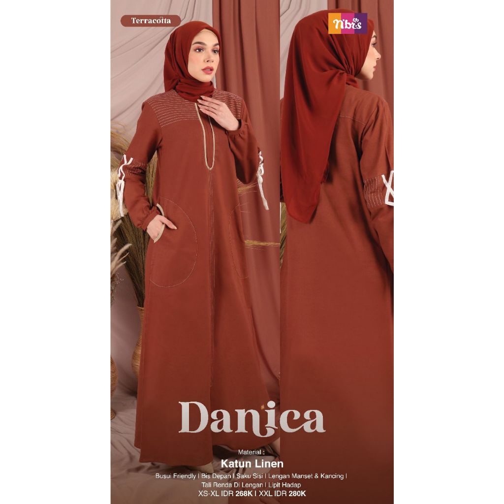 GAMIS DEWASA NIBRAS DANICA TERRACOTTA