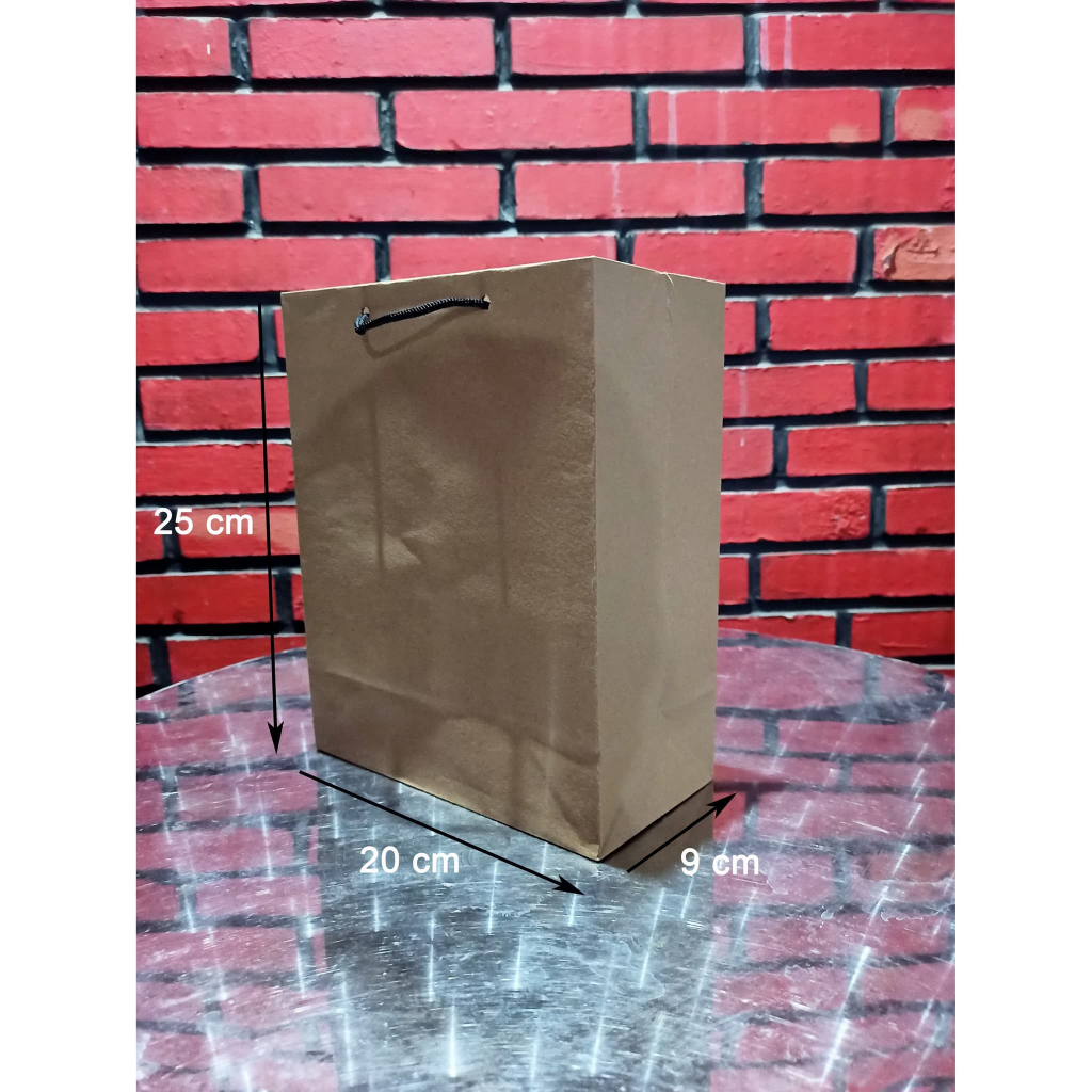 

Paperbag krafTalikur /Shopping Bag/Tas Kertas Polos-20X9X25 - Potrait