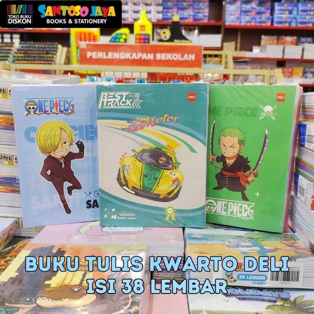 

Buku Tulis Kwarto DELI 38 Lembar 16x21 cm A5 PAK - 10 Buku