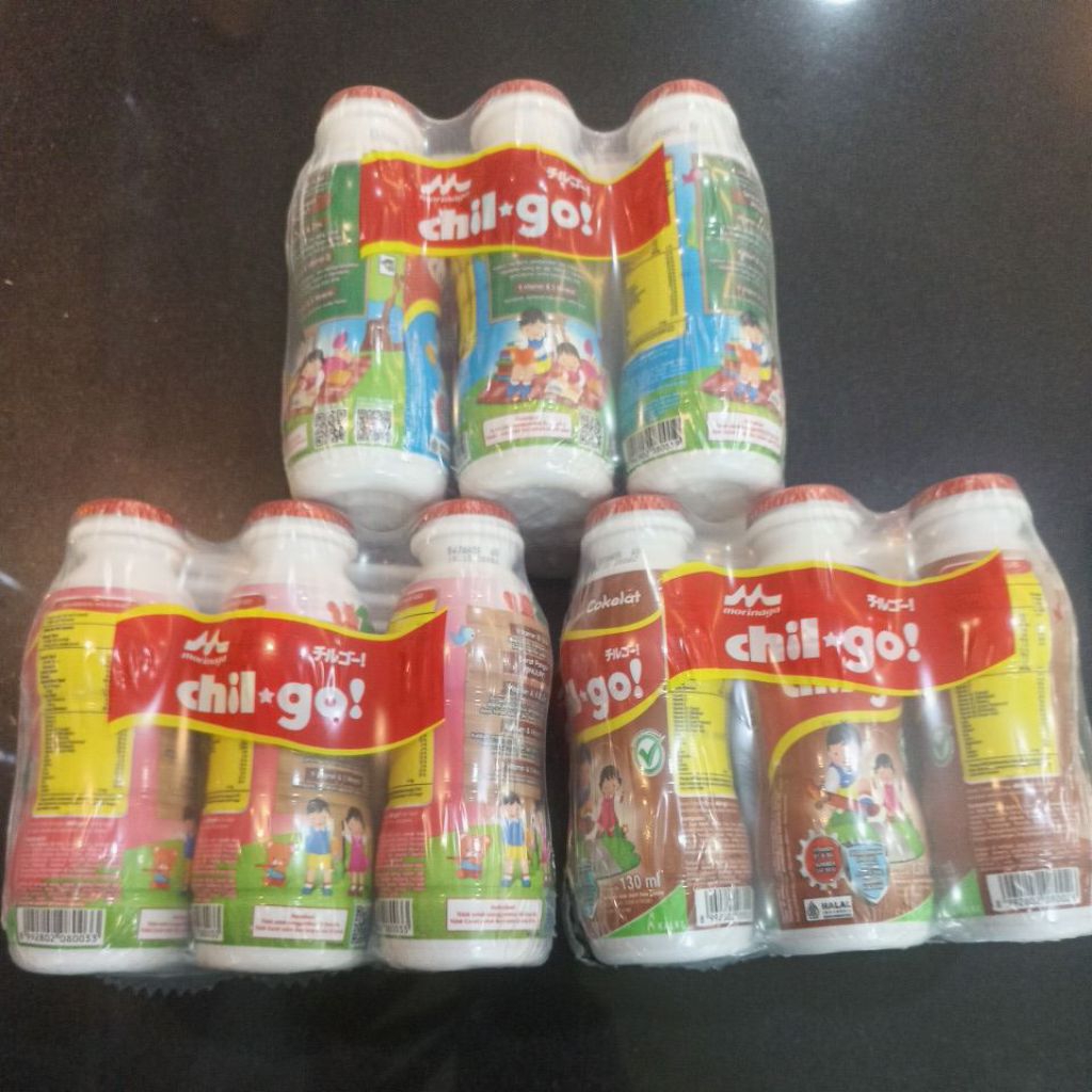 

chil go UHT 6x130ml rasa vanila coklat strawberry