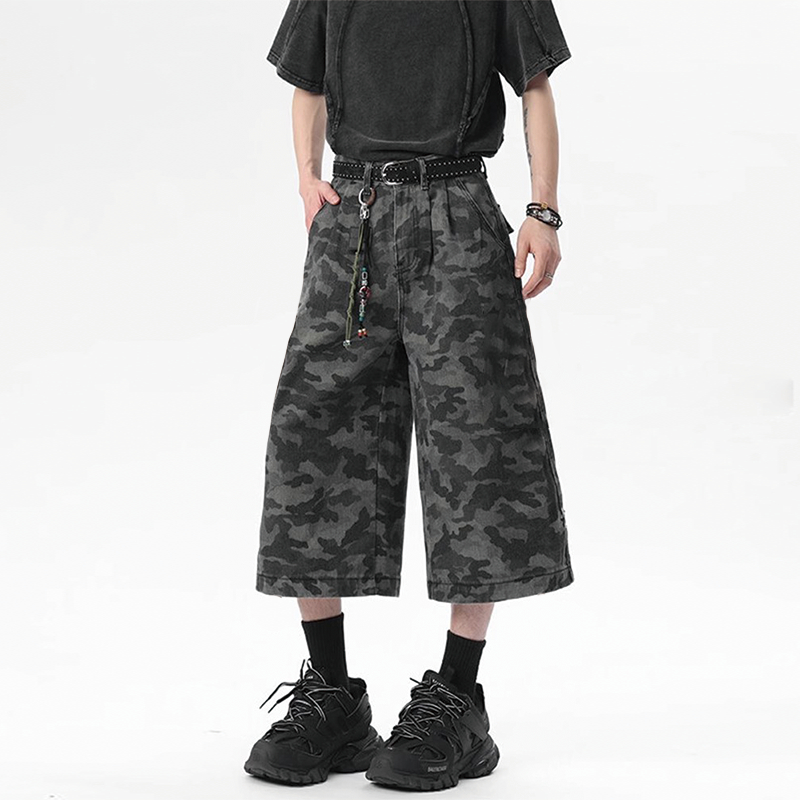 Celana jeans pria hijau Korean style premium denim baggy pants unise casual gombrong streetwear jens