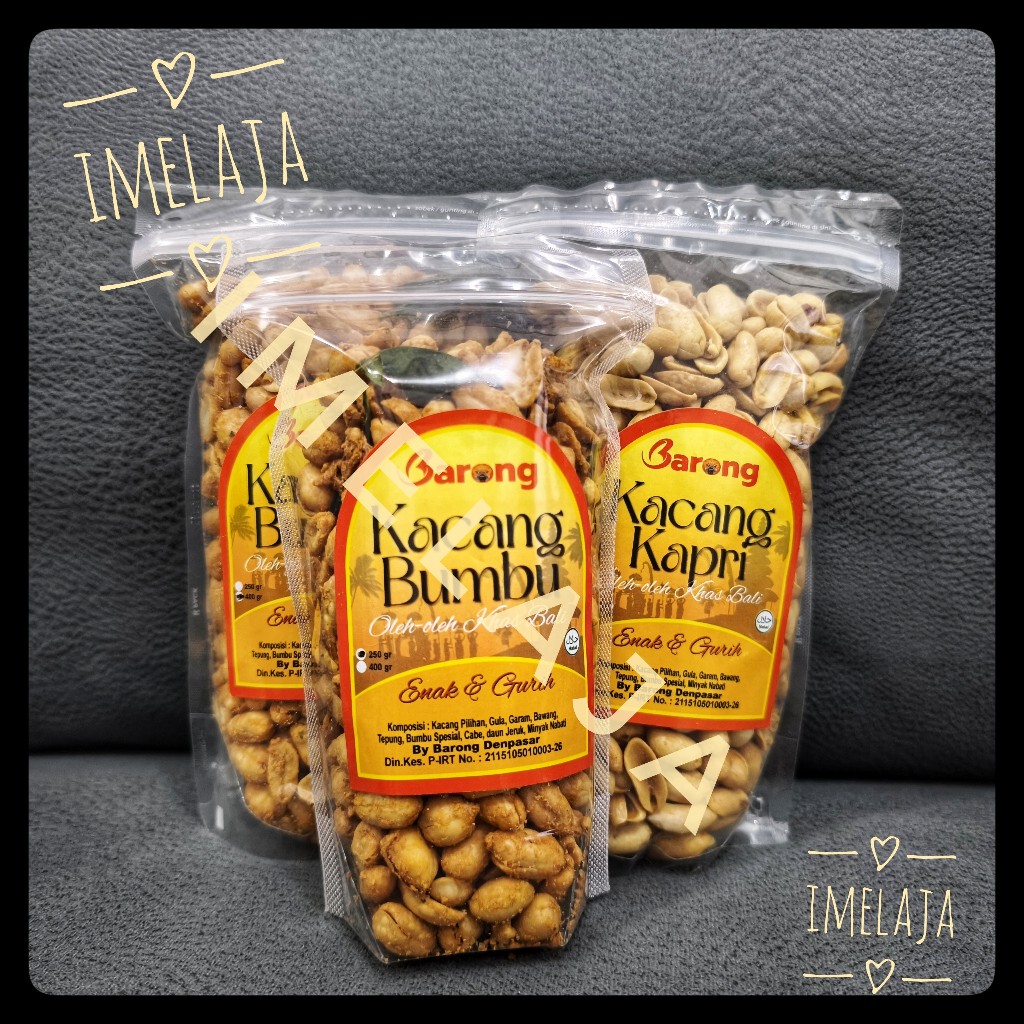 

Kacang Bali Paket "Barong" (Kapri 250Gr + Bumbu 250Gr + Disco 250Gr)