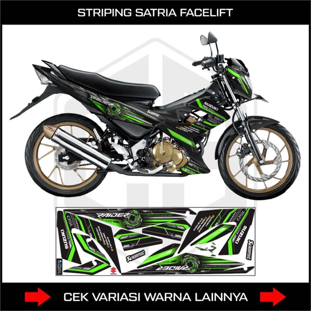 Striping Variasi Satria FU 2013 2014 2015 Raider / Sticker List Motor Suzuki Satria FU 150 Facelift