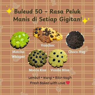 

Cookies 50gr – Premium Homemade, Diameter 9 cm | Paket Minimal 4 Pcs