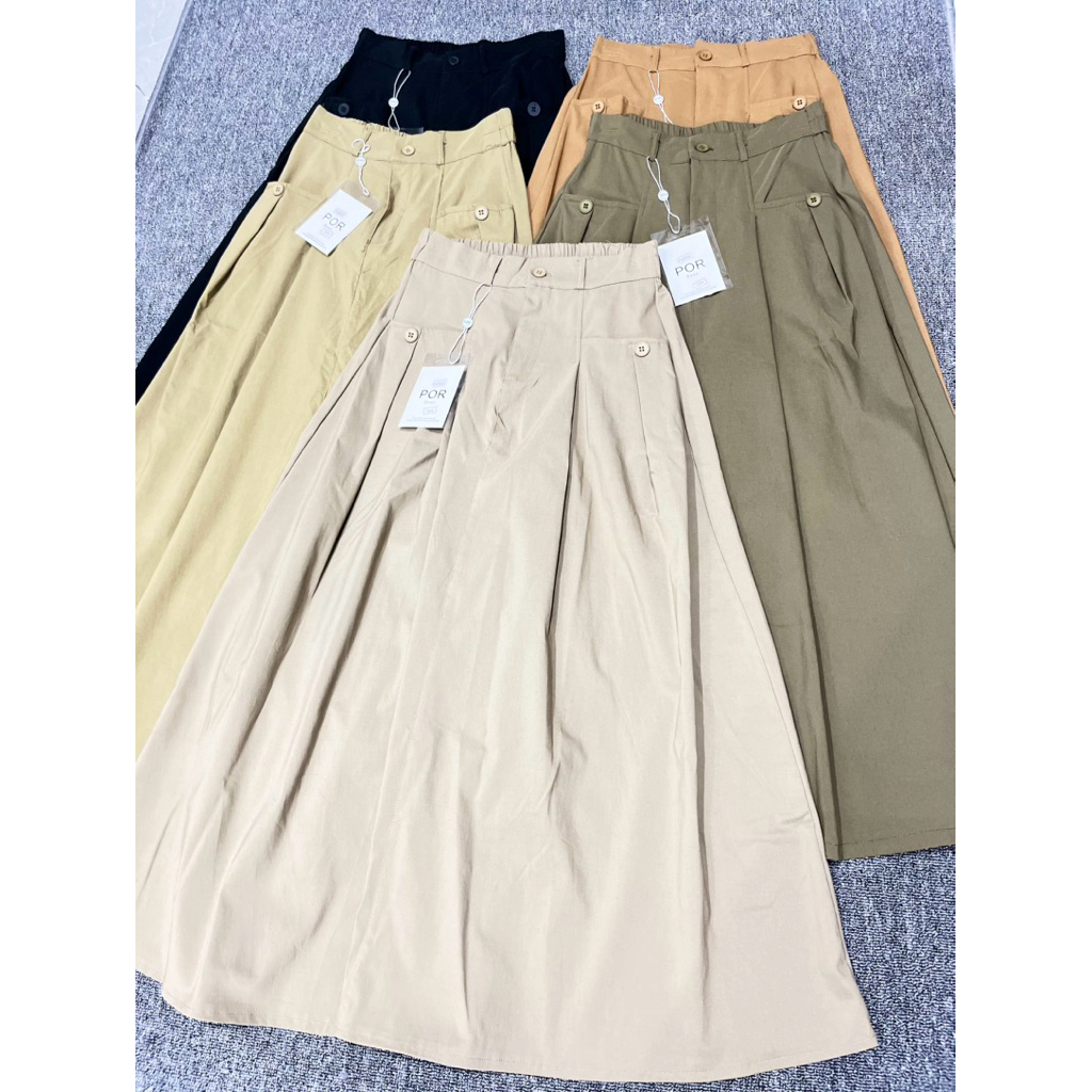 ROK PANJANG WANITA MODEL A-LINE | ROK PANJANG KATUN STRECHY | WINONA SKIRT | LILLYCHILI | ROK PANJAN
