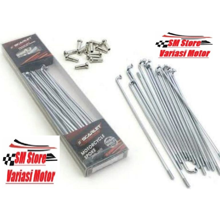 JARI JARI KAWAT SCARLET RACING CHROME SILVER VELG  89 120 130 154 159 164 172 151 157 184 196 36 HOL