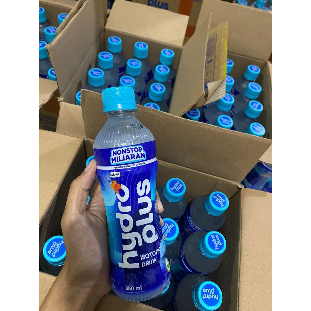 

hydroplus hydro plus 350ml 1karton 12botol nonstop miliaran hadiah tutup biru muda