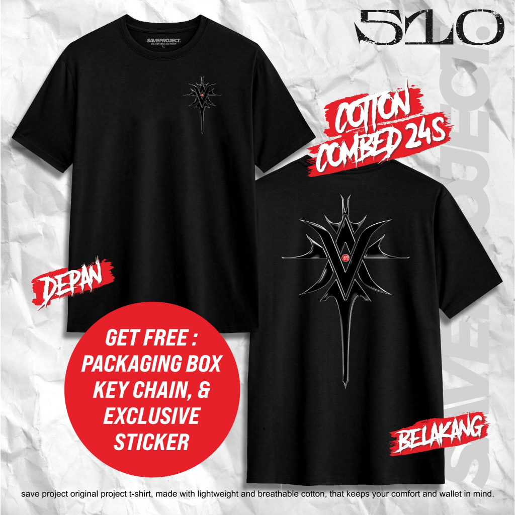 SAVE. Project | Kaos Band 510 "NEW METAL" | T-Shirt Band Metal 510 | 510 Merch | Slap It Out | Kaos