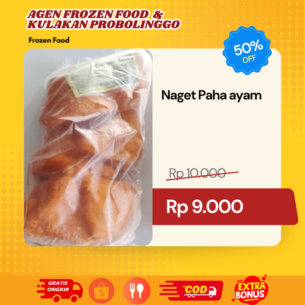 

Nugget paha ayam Ukuran besar