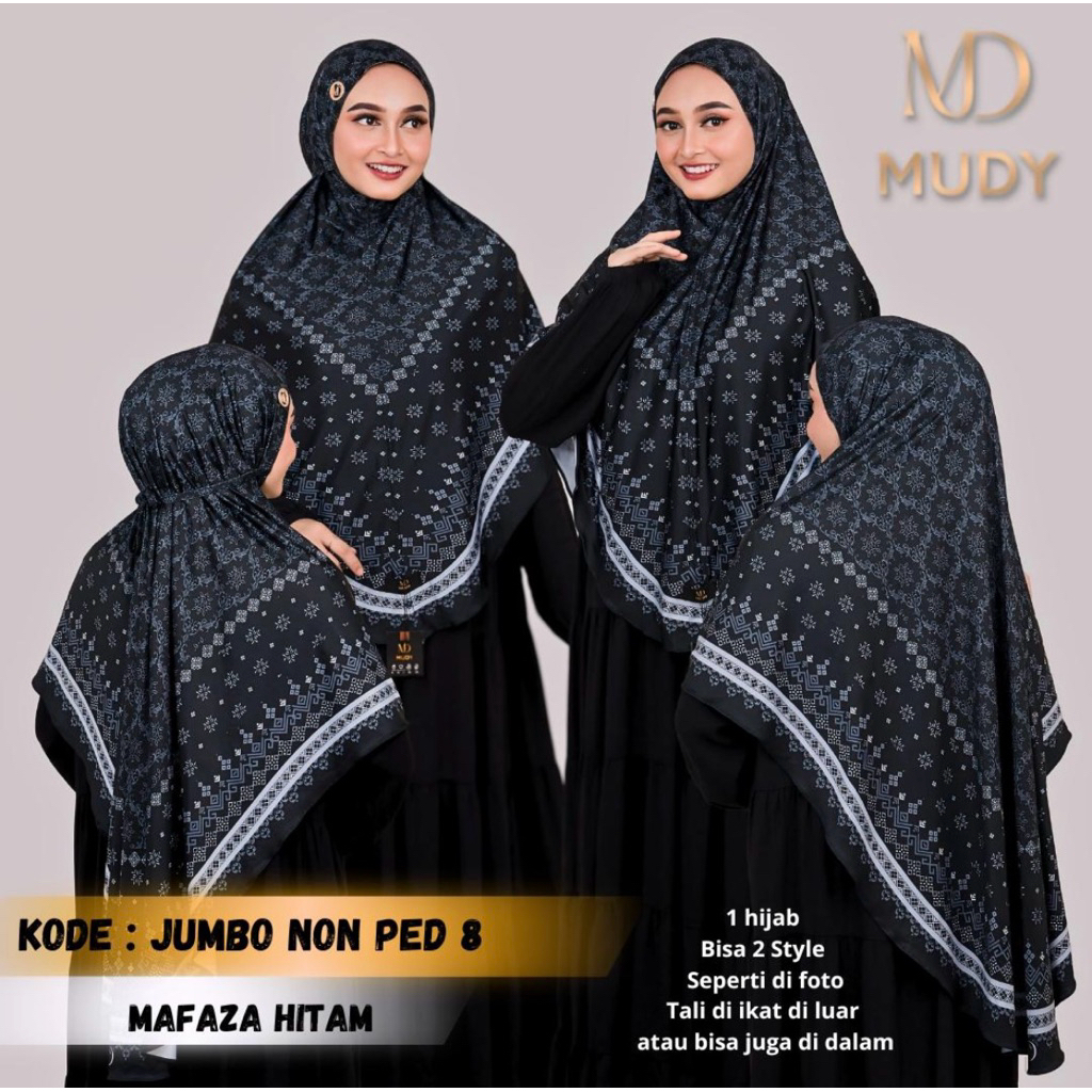 hijab bergo jumbo motif terbaru Jersey premium