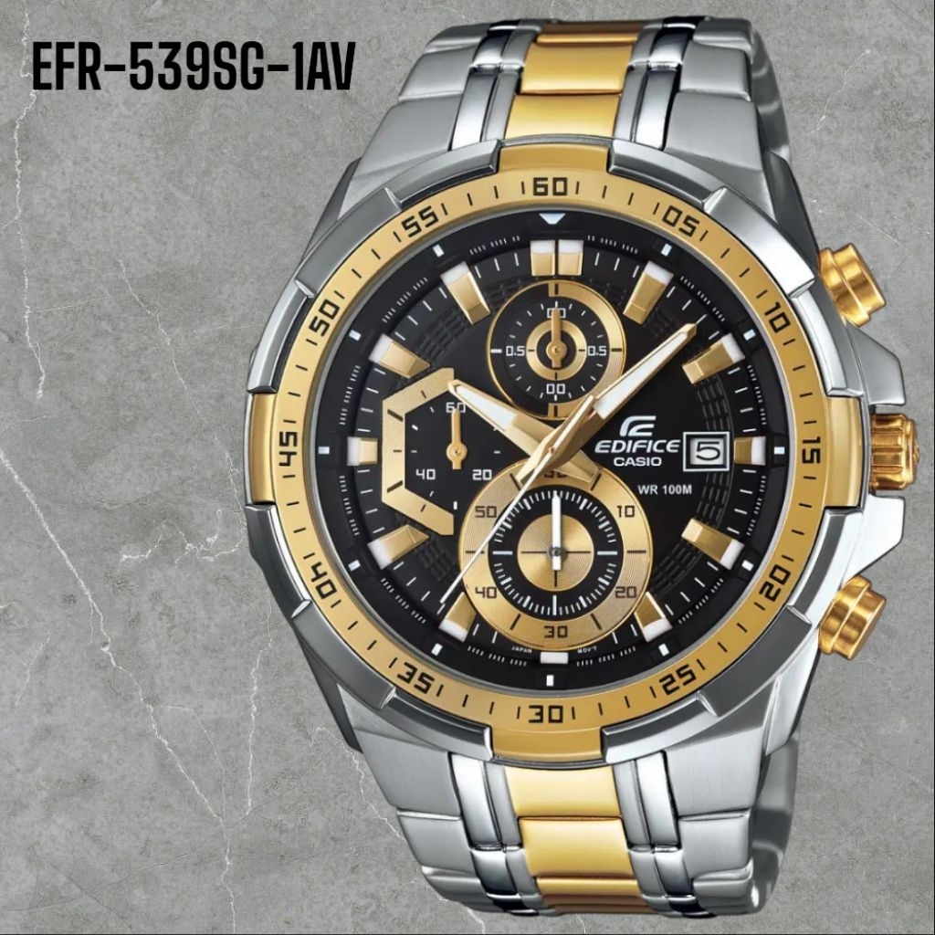 ( GROSIR ) Jam Tangan Pria Merk Edifice Chrono EFR-558SG & EFR-539BKG
