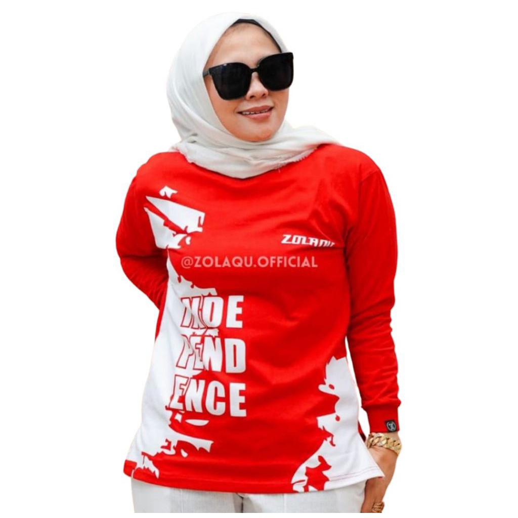 kaos wanita distro ZOLAQU lengan panjang cotton combed 24s / kaos wanita cantik dan kekinian / kaos 