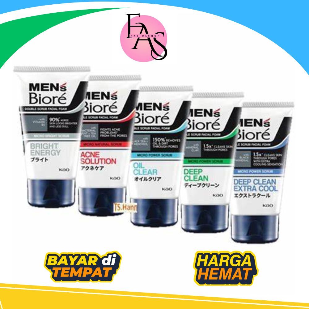 Biore Mens Sabun Cuci Muka Pria / Mens Biore Lawan Lima Masalah Termurah 100gr