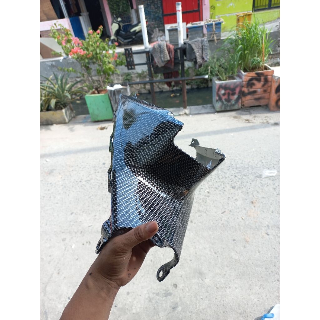 cover tanki bawah jok vega zr karbon