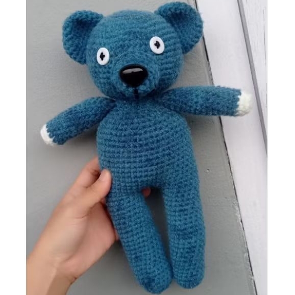 Boneka Rajut Teddy bear mr bean